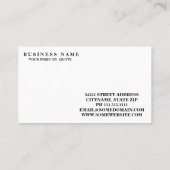 Moderne Chalkboard-Krabben. Visitenkarte (Rückseite)