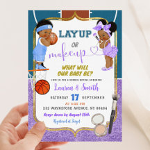 Moderne Chalkboard-Layup oder Makeup Gender Reveal