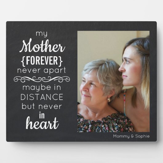Moderne Chalkboard-Mutter für immer, nie aus dem F Fotoplatte (Vorderseite)