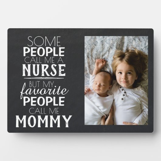 Moderne Chalkboard Mutter Tag Custom Frame Plaque Fotoplatte (Vorderseite)