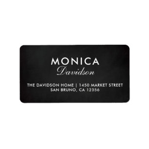 Moderne Chalkboard & Script Engagement Party Adressaufkleber