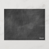 MODERNE CHALKBOARD-TISCHNUMMERN POSTKARTE (Rückseite)