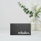 Moderne Chalkboard-Wale Visitenkarte (Stehend Vorderseite)