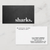 Moderne Chalkboardhaie Visitenkarte (Vorne/Hinten)