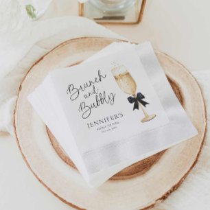 Moderne Champagner-Brautjungfernparty Serviette