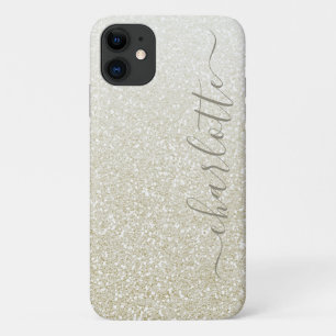 Moderne Champagner Glitter Girly Chic Personalisie Case-Mate iPhone Hülle