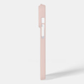 Moderne Champagner-Rosa-Weiß-Monogramm-Name Case-Mate iPhone Hülle (Rückseite / Links)