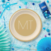 Moderne Champagner-Ton-Hochzeit Pappteller (Party)