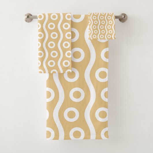 Moderne Champagnerblasen Badhandtuch Set (Insitu)
