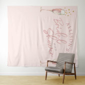 Moderne Champagnerflöten mit schicker Kalligrafie Wandteppich (Beispiel (Horizontal))