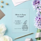 Moderne Champagnertower Einladung (In Situ (Hochzeit))