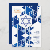 Moderne Chanukka-Einladung Einladung (Vorne/Hinten)