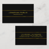 Moderne Charming-Vorlage Eleganter Goldene Name Sc Visitenkarte (Vorne/Hinten)