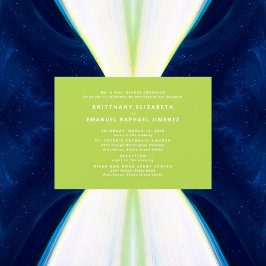 Moderne Chartreuse Bride Eltern Hochzeit Einladung