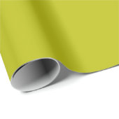 Moderne Chartreuse Grün Einfarbig Einheitsfarbe Geschenkpapier (Rolleneckpunkt)