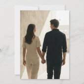 Moderne Chartreuse Rosa Gelb Fette Foto-Hochzeit Save The Date (Rückseite)