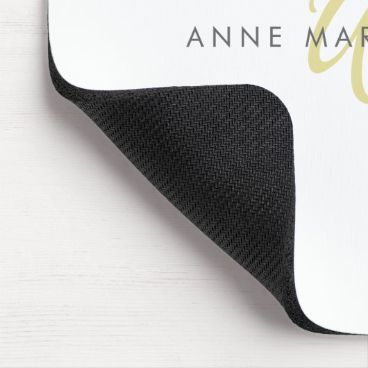 Moderne Chartreuse-Script-Monogramm Mousepad (Ecke)