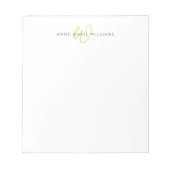 Moderne Chartreuse-Script-Monogramm Notizblock (Vorderseite)