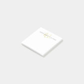 Moderne Chartreuse-Script-Monogramm Post-it Klebezettel (angewinkelt)