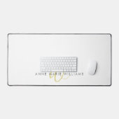 Moderne Chartreuse-Script-Monogramm Schreibtischunterlage (Tastatur & Maus)