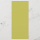 Moderne Chartreuse-Skriptformale Hochzeit Menükarte (Rückseite)