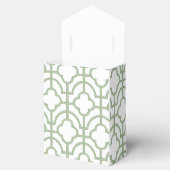 Moderne Chartreuse-Vierblatt-Hochzeit Geschenkschachtel (Geöffnet)