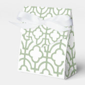Moderne Chartreuse-Vierblatt-Hochzeit Geschenkschachtel (Vorderseite)