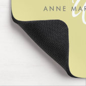 Moderne Chartreuse-Weiß-Schriftmonogramm Mousepad (Ecke)