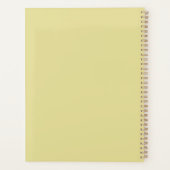 Moderne Chartreuse-Weiß-Schriftmonogramm Planer (Rückseite)