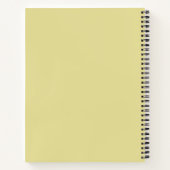 Moderne Chartreuse Weiße Schrift Monogramm Notizblock (Rückseite)