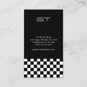 Moderne Checked Business Card Visitenkarte (Rückseite)
