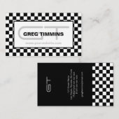 Moderne Checked Business Card Visitenkarte (Vorne/Hinten)