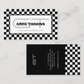 Moderne Checked Business Card Visitenkarte (Vorne/Hinten)