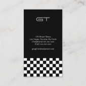 Moderne Checked Business Card Visitenkarte (Rückseite)