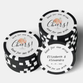 Moderne Cheers Aperol Drink Wedding Pokerchips (Stapel)