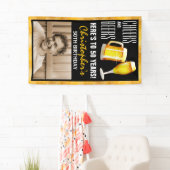 Moderne Cheers & Beers Foto Geburtstagsfeier Banner (Insitu)