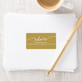 Moderne Cheers Calligraphy Gold Holiday Address (Insitu)