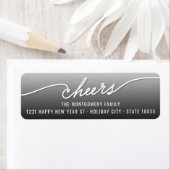 Moderne Cheers Calligraphy Script Holiday Address (Insitu)