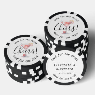 Moderne Cheers Cosmo Drink Wedg Pokerchips