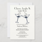 Moderne Cheers lacht Tears Cocktail Rentirement Einladung (Vorderseite)