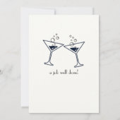 Moderne Cheers lacht Tears Cocktail Rentirement Einladung (Rückseite)