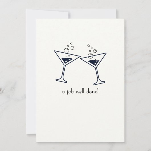 Moderne Cheers lacht Tears Cocktail Rentirement Einladung (Rückseite)