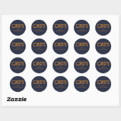 Moderne Cheers personalisiert Runder Aufkleber (Blatt)
