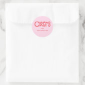 Moderne Cheers Personalisiert Runder Aufkleber (Tasche)