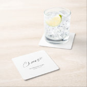Moderne Cheers Wedding Untersetzer Black & White D (Vor Ort)
