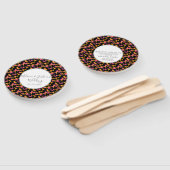 Moderne Cheetah Animal Print Furry Hochzeit Runde Fächer (Non-assembled)