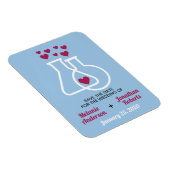 Moderne Chemie-Herz-Hochzeit rettet das Datum Magnet (Rechte Seite)