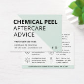 Moderne chemische Peel Aftercare Instruction Card (Schreibtisch)