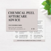 Moderne chemische Peel Aftercare Instruction Card (Schreibtisch)