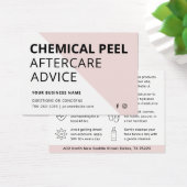 Moderne chemische Peel Aftercare Instruction Card (Schreibtisch)